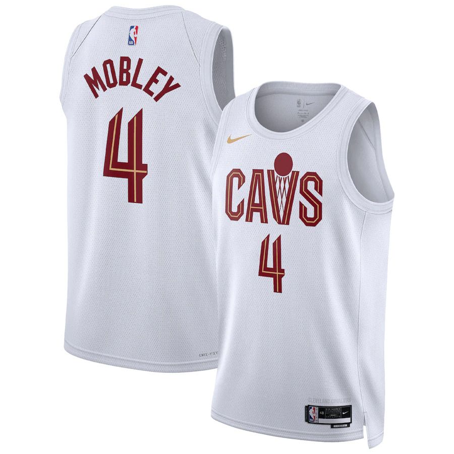 Men Cleveland Cavaliers #4 Evan Mobley Nike White Association Edition 2022-23 Swingman NBA Jersey->customized nba jersey->Custom Jersey